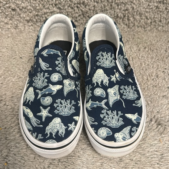 Vans Junior Classic Slip-On Shoes glow in the dark sea creatures - Picture 2 of 7